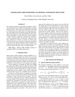 Nonnegative ODF Estimation Via Optimal - JHU