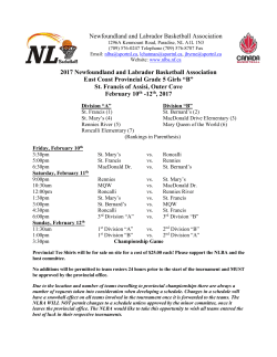 Newfoundland and Labrador Basketball Association 2017