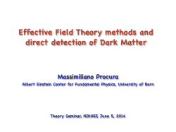 Effective Field Theory methods and direct detection of Dark