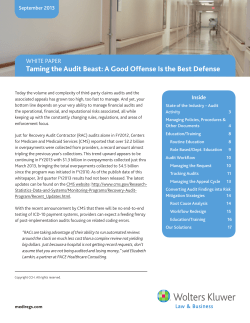 Taming the Audit Beast: A Good Offense Is the Best Defense
