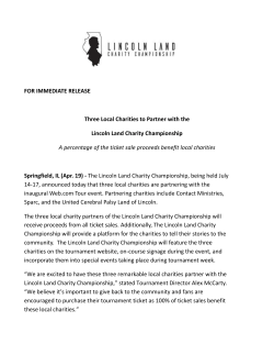 Press Release 04/19/2016 - Lincoln Land Charity Championship