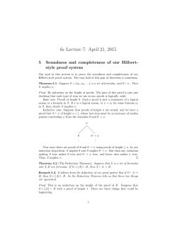 Soundness and completeness of our Hilbert