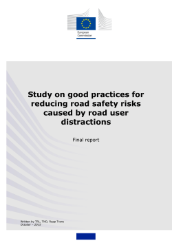 Study on good practices for reducing road safety risks caused by