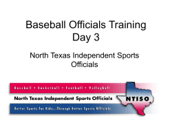 Baseball Officials Training Day 3 - North Texas Independent Sports