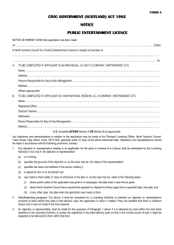 PEL Form AB - North Ayrshire Council