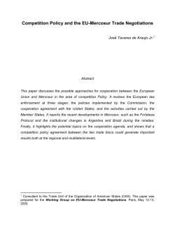 Competition Policy and the EU