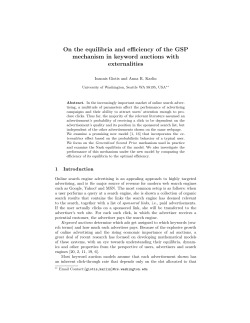 On the equilibria and efficiency of the GSP mechanism in keyword