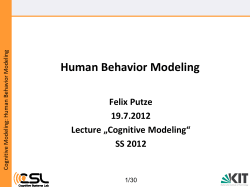 Human Behavior Modeling