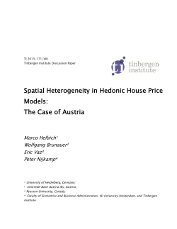Spatial Heterogeneity in Hedonic House Price Models