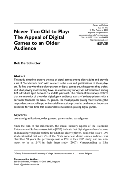 Never Too Old to Play: The Appeal of Digital