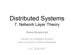 7. Network Layer Theory (15.3.) - Free University of Bozen
