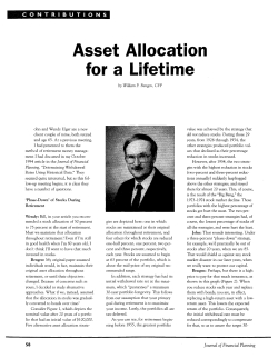 Asset Allocation for a Lifetime