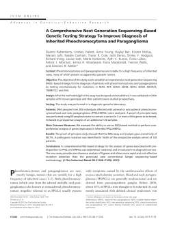 A Comprehensive Next Generation Sequencing&ndash;Based Genetic