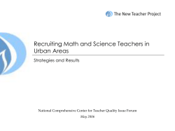 The New Teacher Project Agreement: