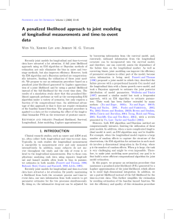 A penalized likelihood approach to joint modeling of longitudinal