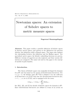 Newtonian spaces: An extension of Sobolev spaces to metric