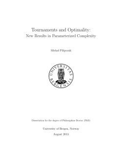Tournaments and Optimality