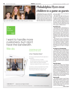 Philadelphia Flyers treat children to a game as guests