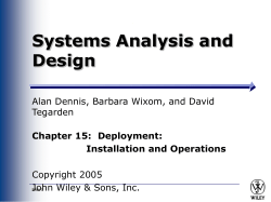 Systems Analysis and Design