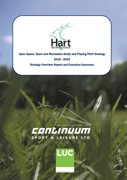 Open Space, Sport and Recreation Study and Playing Pitch Strategy