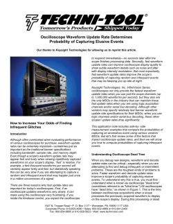 Oscilloscope Waveform Update Rate Determines Probability of