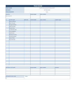 Team roster