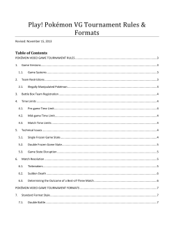 Pok&eacute;mon Organized Play will sanction Fun Format