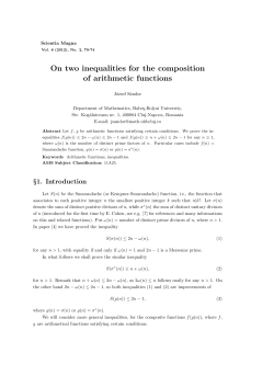 On two inequalities for the composition of arithmetic