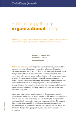Better strategy through organizational design