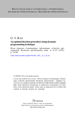 An optimal decision procedure using dynamic