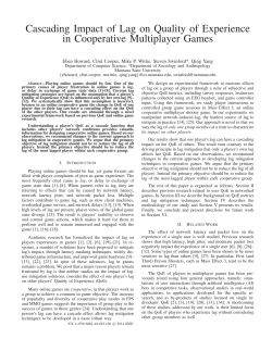 Cascading Impact of Lag on Quality of Experience in Cooperative