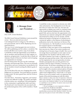 News from the Palette - American Artists Professional League