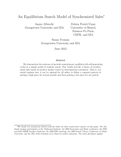 An Equilibrium Search Model of Synchronized Sales
