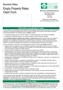 Empty Property Rates - Taunton Deane Borough Council