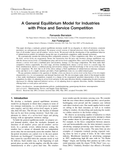A General Equilibrium Model for Industries with Price and Service