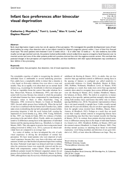 Infant face preferences after binocular visual deprivation