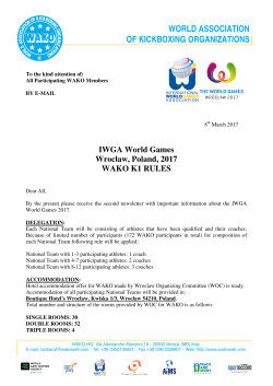 2nd IWGA World Games Newsletter