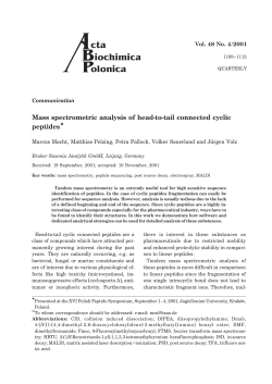Mass spectrometric analysis of head-to