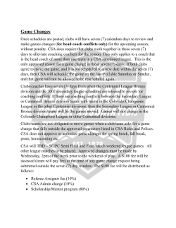 Game Changes