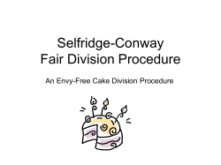 Selfridge-Conway Fair Division Procedure
