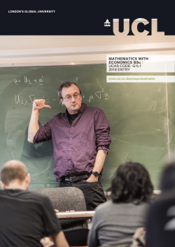 Mathematics with Economics BSc
