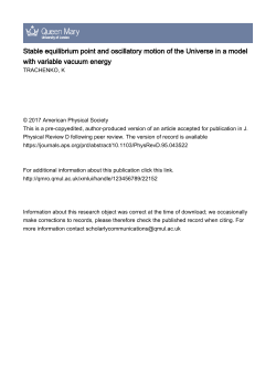 Stable equilibrium point and oscillatory motion of the