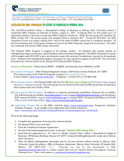 accelerated mba program to start in paducah in spring 2016