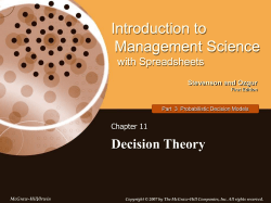 Introduction to Management Science 1e.