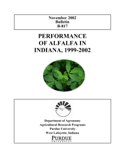 performance of alfalfa in indiana, 1999-2002