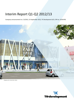 Interim Report Q1-Q2 2012/13