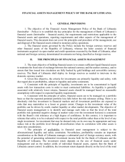 iii. total risk budget of financial assets management