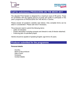 producers on the move 2015