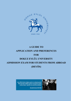 A GUIDE TO APPLICATION AND PREFERENCES FOR DOKUZ