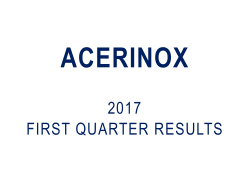 2017: First Quarter Results Presentation